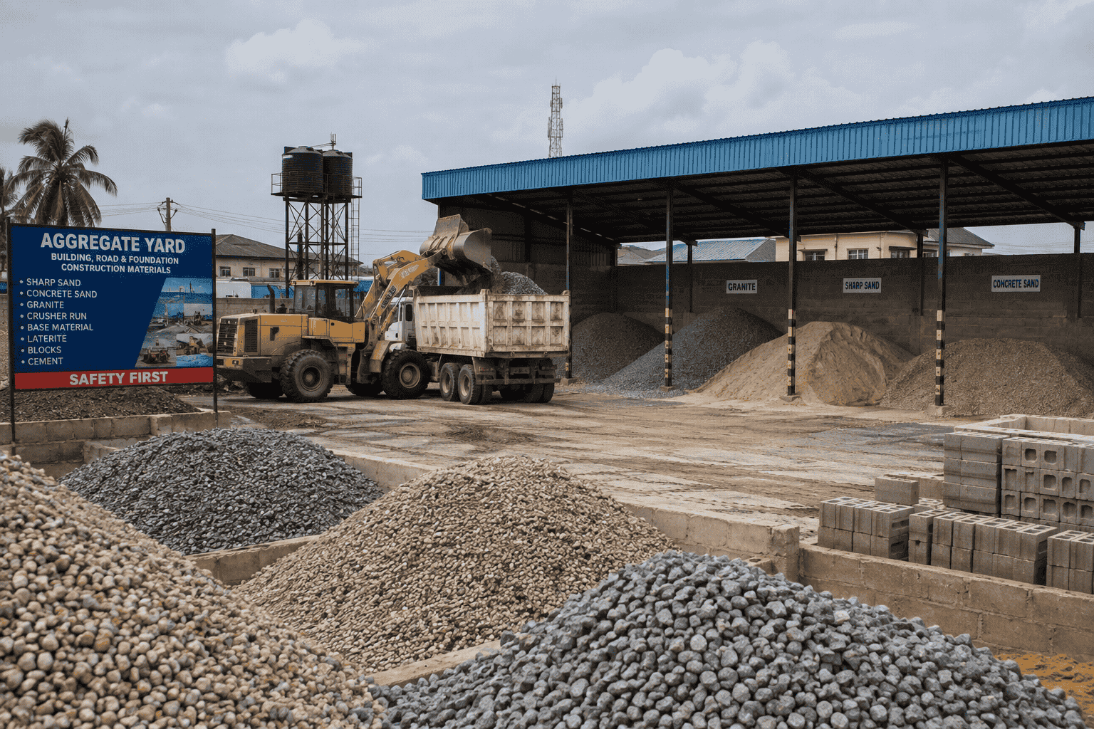 Aggregate yard / loading bay